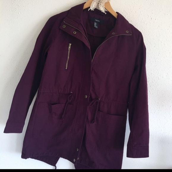 Forever 21 Jackets & Blazers - Purple Utility Coat Like New